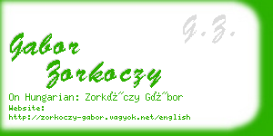 gabor zorkoczy business card